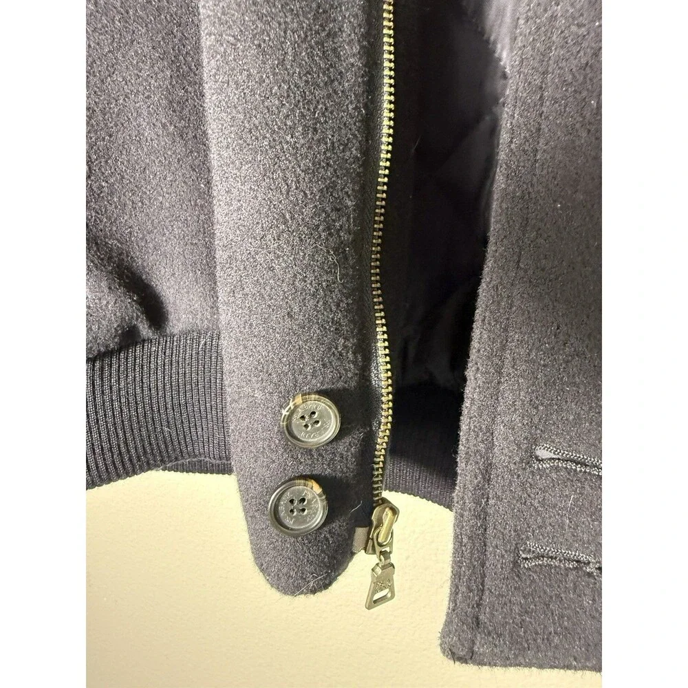 Jos. A. Bank Black Wool Cashmere Bomber Jacket Men’s Large Quilted Lined Zip